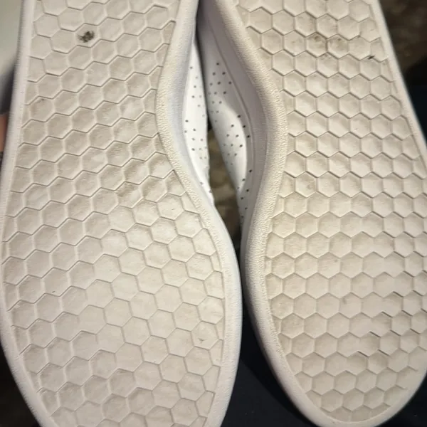 ADIDAS Womens(Sz 8)White Leather Cloudform Gold trim Sneakers 29Y001 - Image 5