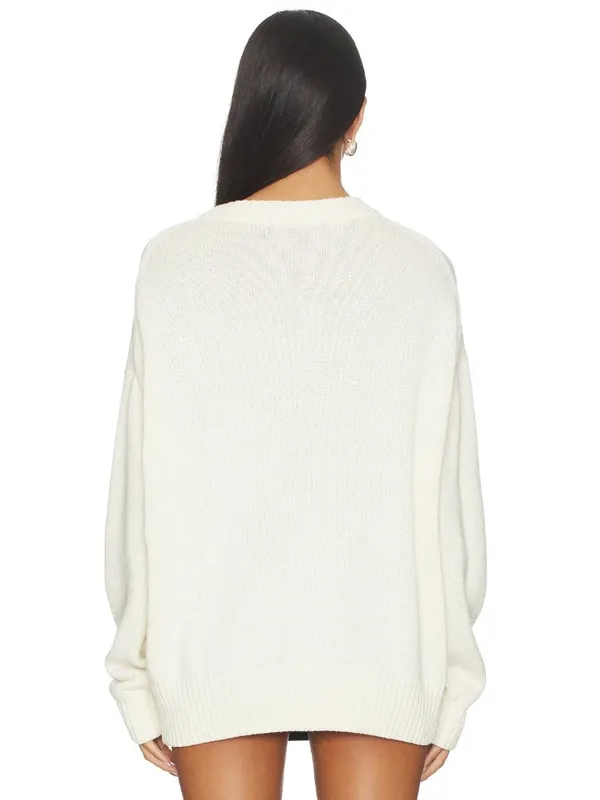 Polo Ralph Lauren Cotton Bear Long Sleeve Crew Neck Pullover in Ivory Large Wome - Image 2