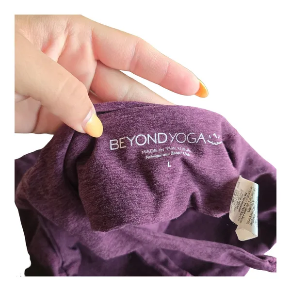 Beyond Yoga Purple‎ Spacedye Racerback Cropped Tank Size: L - Image 4