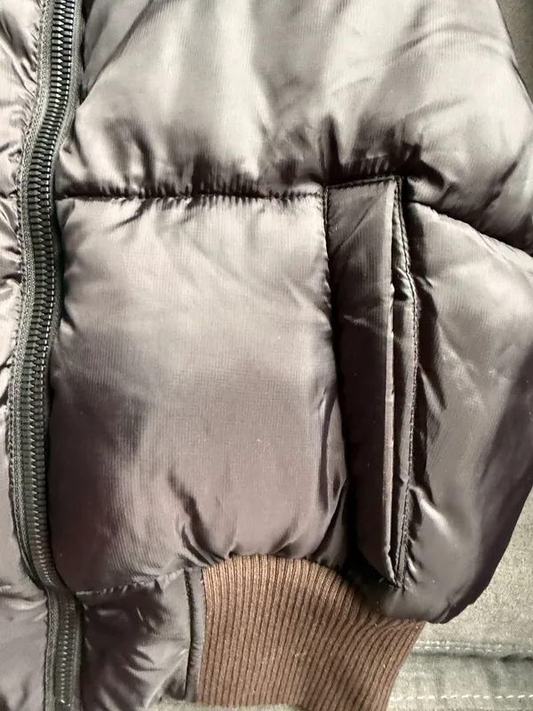 Better / Together Brown Puffer Vest with Ribbed Hem Size M - Image 3
