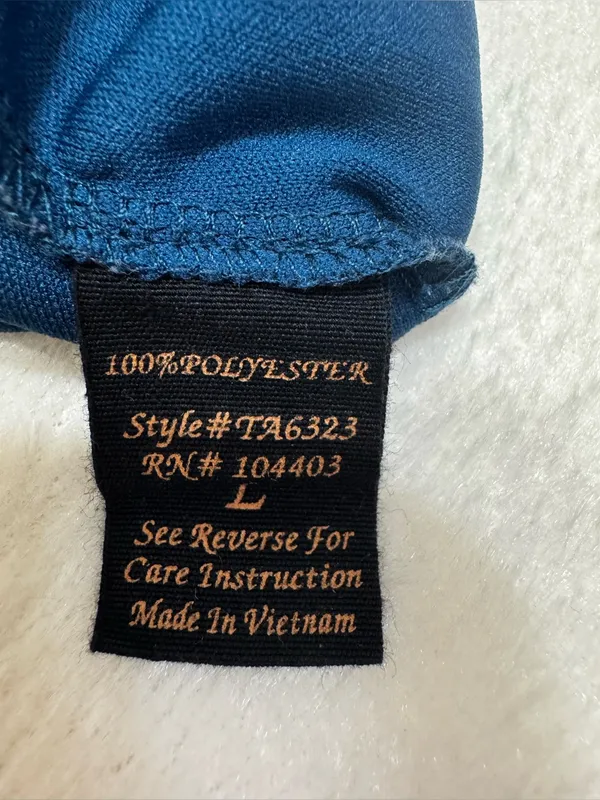 Mine Dark Blue Scallop-Hem High Waist Pull On Shorts Size Large - Image 8