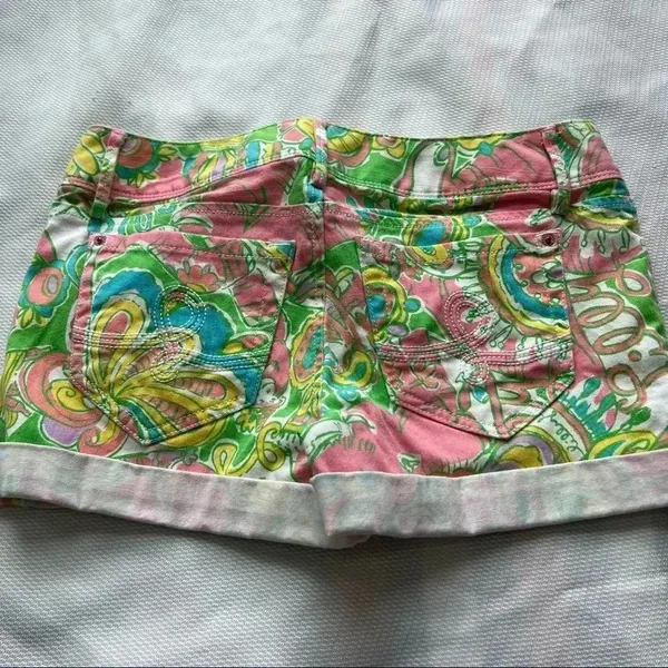 Lilly‎ Pulitzer Chin Chin Clifton Shorts denim cotton 2 - Image 2
