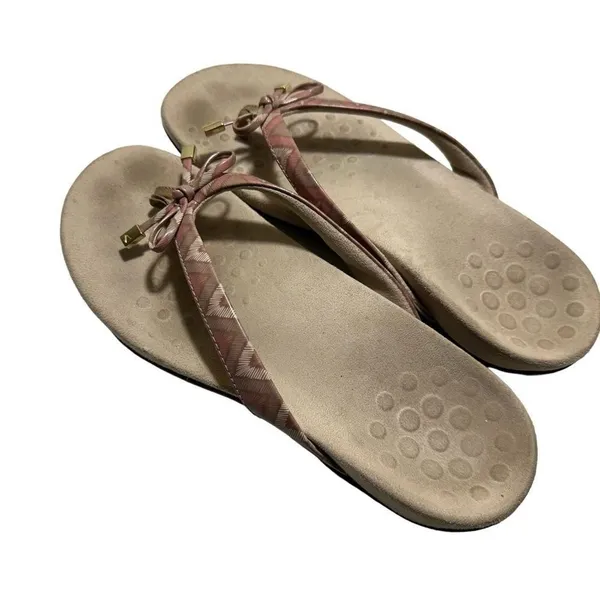 Vionic Bella II Women's Size 9 Pink‎ Geometric Slip On Slide Flip-Flop Sandals - Image 5