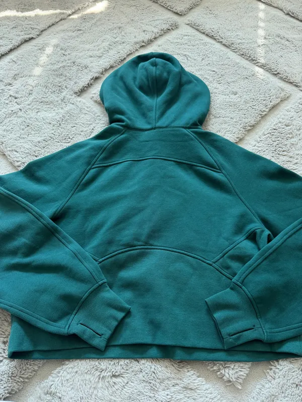 Lululemon Scuba Half-Zip Hoodie M/L Storm Teal Oversized Green - Image 2