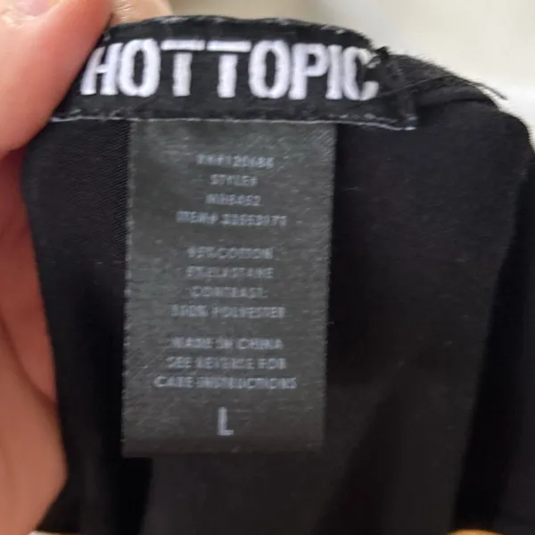 Hot Topic Black Ruched Mesh Halter Rhinestone Heart Moto Graphic Tank Top - Image 4