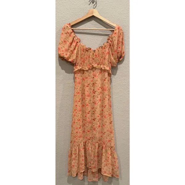 NWT Astr the Label Baloon Sleeve Midi Dress Size XS - Image 9