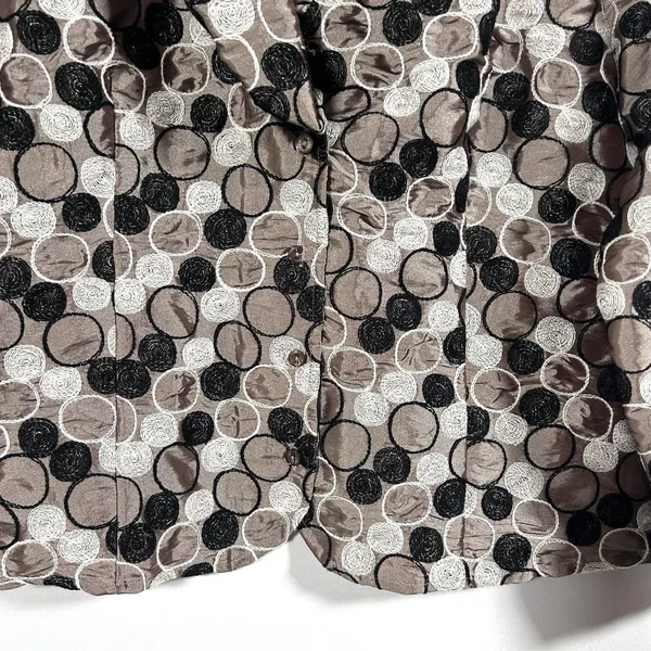 Vintage Samuel Dong Blazer‎ Jacket Womens Ruffle Embroidered Avant-garde L / X - Image 4