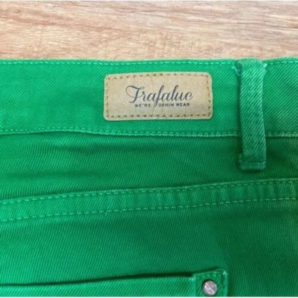 NEW Zara Denim Skinny Jeans Green Size 2 Mid Rise Slim - Image 8