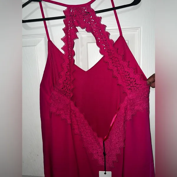 NWT Love Riche Lace Back Detail Women Pink Dress Size Large - Image 3