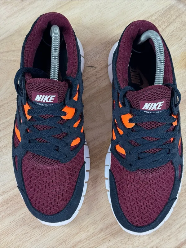 Nike Women’s Free‎ Run 2 Lace Up Running Shoes Burgundy Blue Size 8.5 DM8195-600 - Image 4
