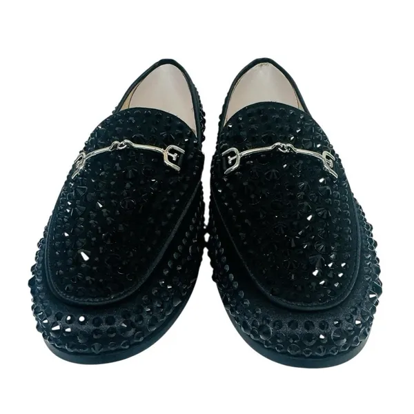 Sam Edelman Loraine Bling Bit Loafer Flats Black Embellished Size 7M NWB - Image 6