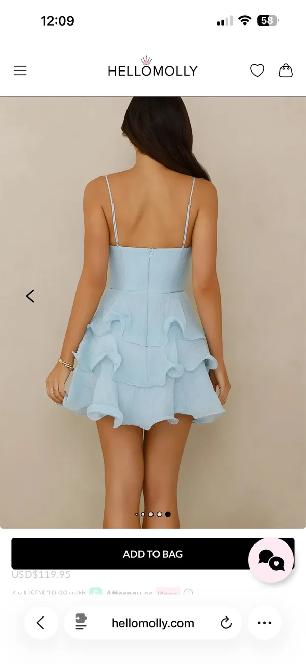 Hello Molly Mini Dress Blue - Image 2