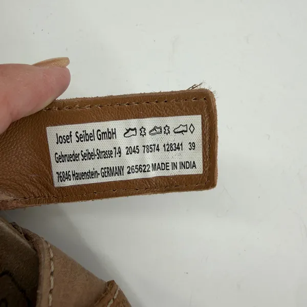 Josef‎ Seibel Leather Comfort Sandals Womens EU 39 US 8 Brown Slip On - Image 8