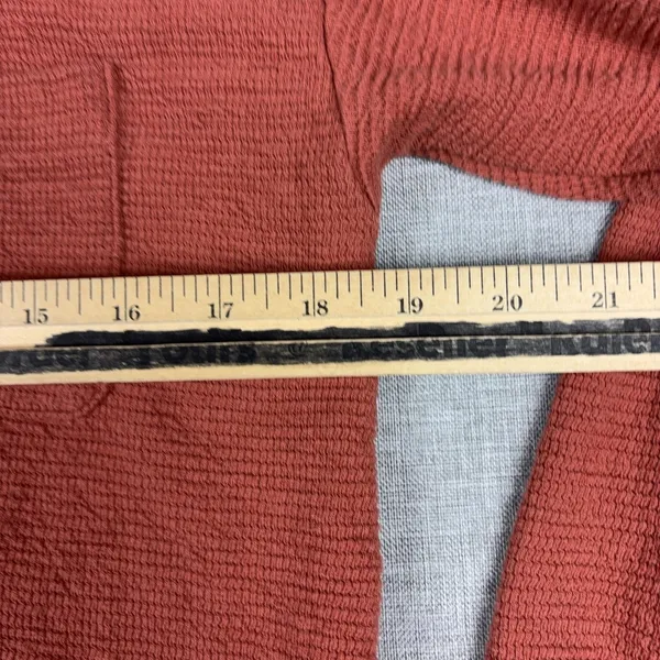 Madewell Cardigan Sweater Womens Small Orange Collared Waffle Knit Button Front - Image 6