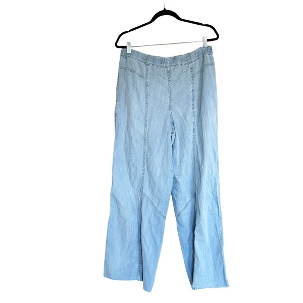 Nwot We The Free X Free People Wide Leg Pull On Frayed Hem Pant Medium - Image 2