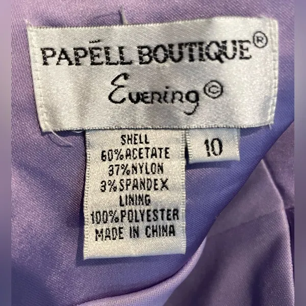 Papell Boutique Evening V-Neck Halter Prom Pencil Dress Lavender Size‎ 10 - Image 7