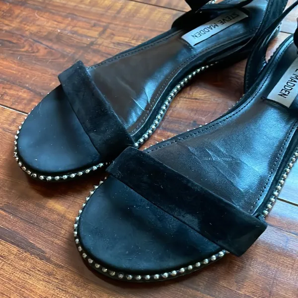 Steve Madden Salute suede pearl black flats - Image 3