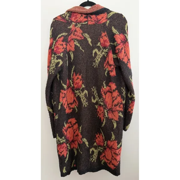 Free People Flower Power Boho Cardigan Sweater Women's Size Medium‎ - Image 2