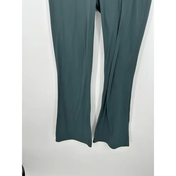 Quince Women High Waisted Flare Leggings Forest Green Size S Athleisure Yoga - Image 4