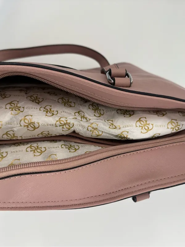 GUESS Blush Rose Saffiano Tote Bag - Image 4