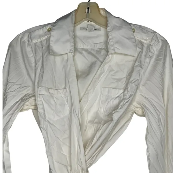 Banana‎ Republic White Wrap Blouse - Image 3