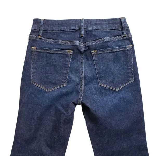Frame Le Crop Mini Boot Jeans Womens 25 Blue Denim Fray Raw Hem Stretch - Image 10