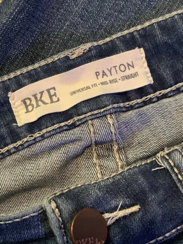 BKE Denim Blue Cotton Blend Payton Jeans Womens Size 26x31.5-- Rise 8" Rodeo - Image 4