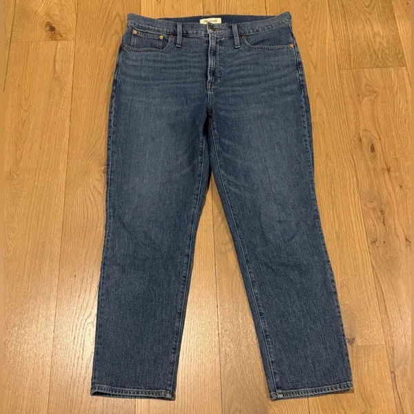 🍁 Madewell The Perfect Vintage Jean in Blue, Size 31, Straight Leg, High Waist - Image 6