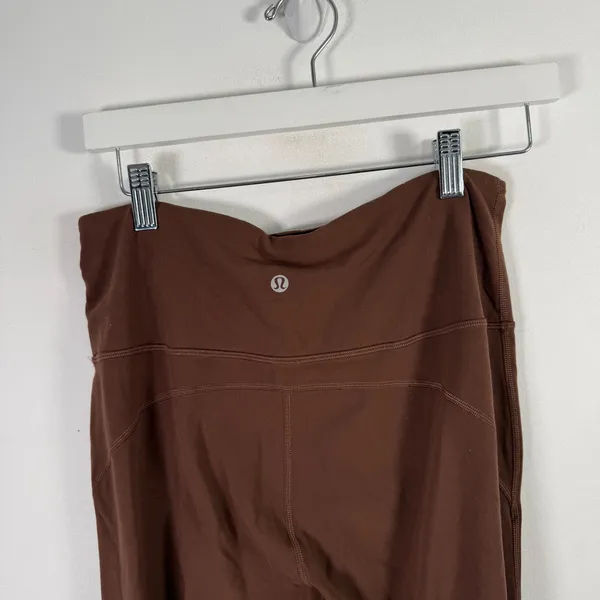 Lululemon Groove Nulu High Rise Flared Pants Roasted Brown 33" Gym Yoga Women 10 - Image 8