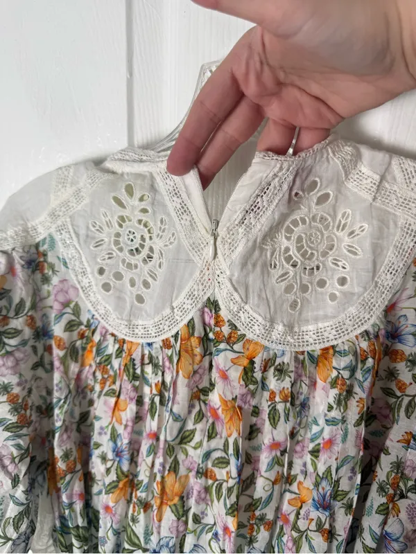 Farm Rio Off-White Sweet Bloom Bouquet Mini Dress L - Image 8