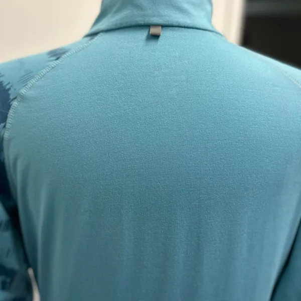 Nike Dri Fit 1/4 zip Blue Long Sleeve Pullover - Image 4