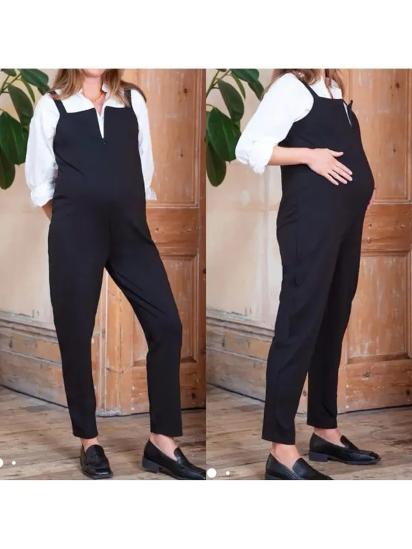 Seraphine Size 2 Black Maternity Front - Image 2