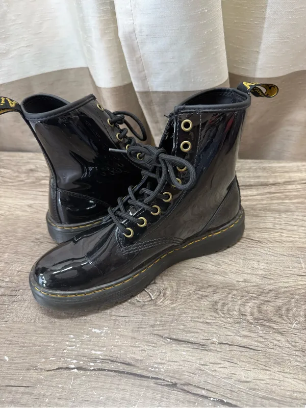 Dr Martens Zavala Patent Leather Combat Boots size‎ 8 - Image 4