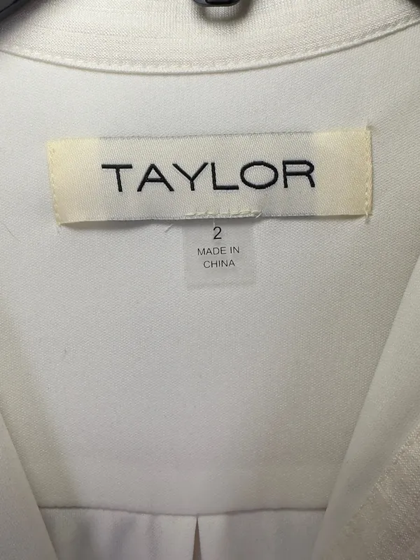 TAYLOR Floral Belted Button Front Mini Shirt Dress Cream Pink Size 2 NWT - Image 6
