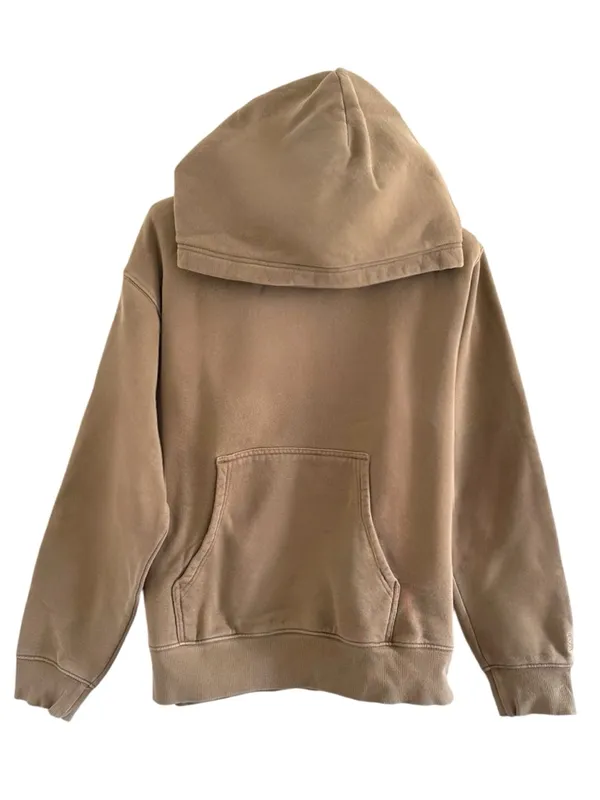 Aritzia Tna Cozy Fleece pullover Perfect Hoodie Clamshell light Brown XS comfy - Image 2