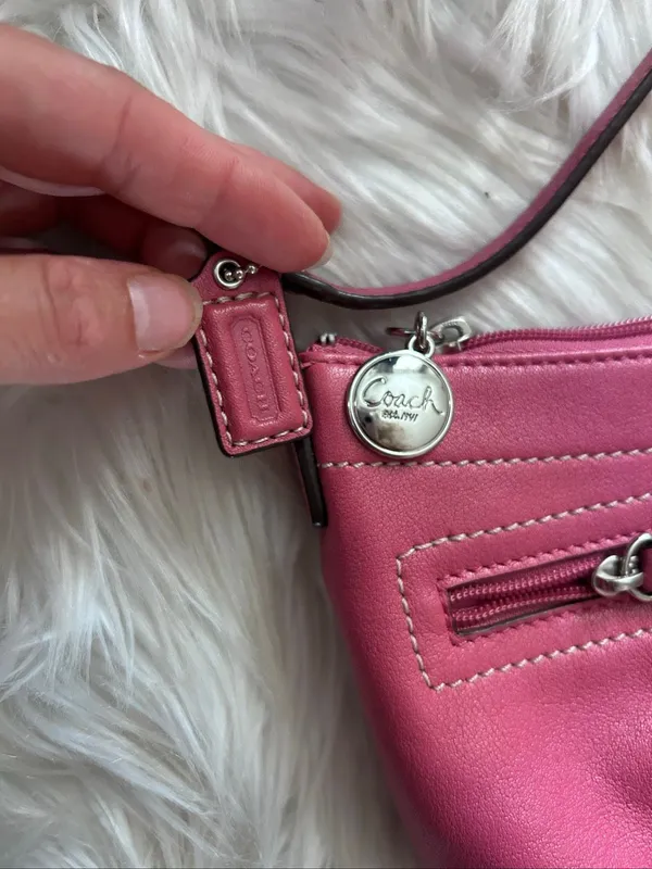 Coach Ashley Pleated Crossbody Swingpack Watermelon Light Blush Handbag - Image 3