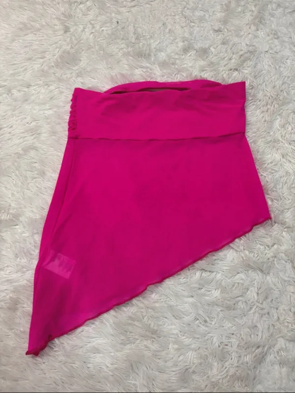 Urban outfitters Strapless Asymmetric Pink tube top - Image 3
