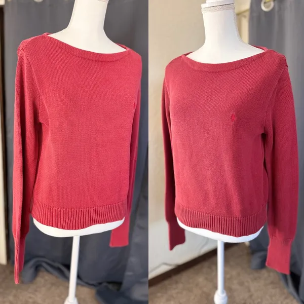 Polo Sport Ralph Lauren Vintage Boat Neck Knit Sweater Womens Large (Runs small) - Image 8