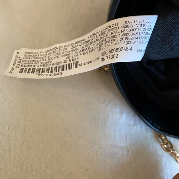 Zara Black Gold Fixtures and Chain Bucket Bag - Image 3