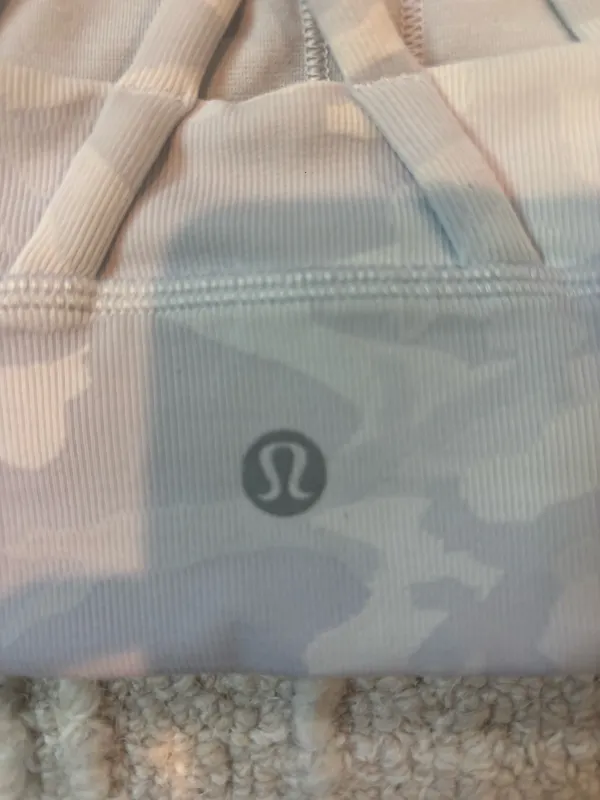 Lululemon White Camo Energy Longline Bra - Image 3