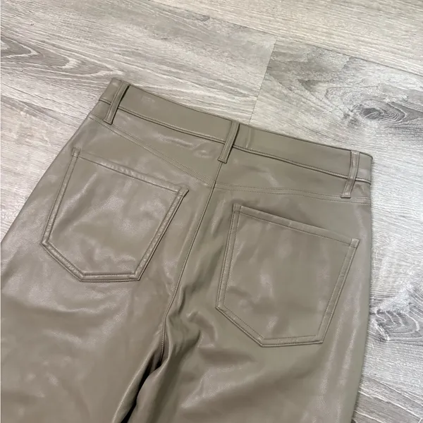•EXPRESS• SUPER HIGH RISE MODERN STRAIGHT LEATHER PANTS - Image 6