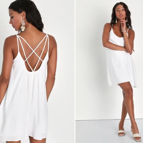 LULU's Bachelorette Engagement Bridal Shower Honeymoon Casual Mini Dress NWOT - Image 3