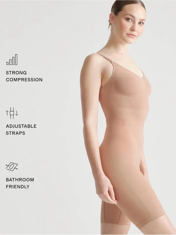 Quince Sculpting Mid-Thigh Bodysuit | Sienna | Small | NWT - Image 2