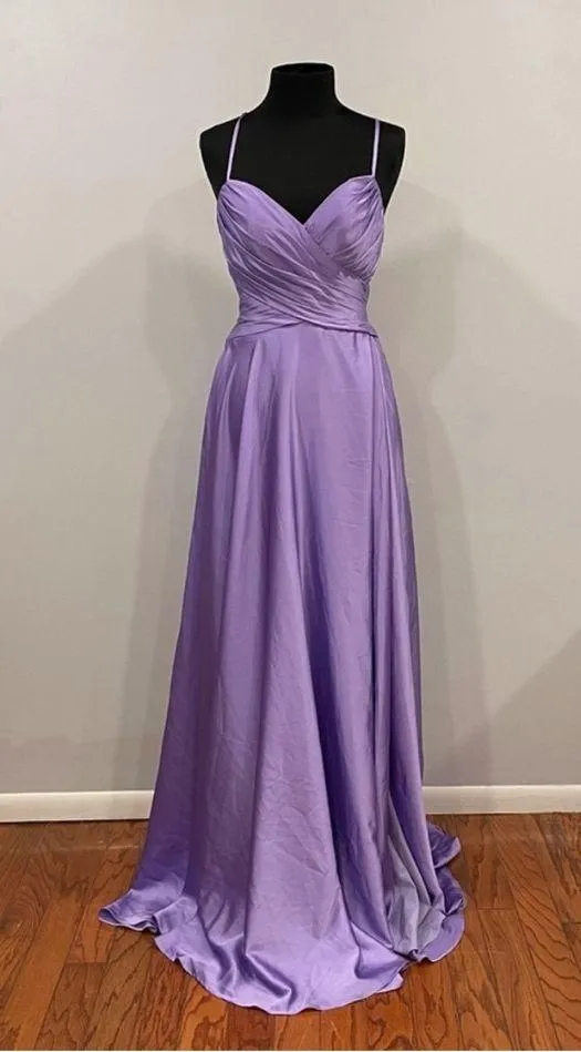 La Femme 30662 Purple Lavender Lace Up Back Gown 0 - Image 3