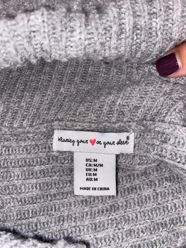 Marshall’s Cowl Neck Gray Sweater  - Image 2