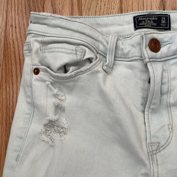 Abercrombie & Fitch Jeans Womens 00 24 Blue Harper Low Rise Ankle Skinny Ladies - Image 7