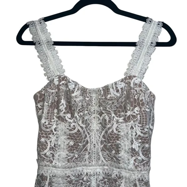 NEW NWOT Bronx & Banco Tiffany Blanc Lace Midi Dress In White - Image 4