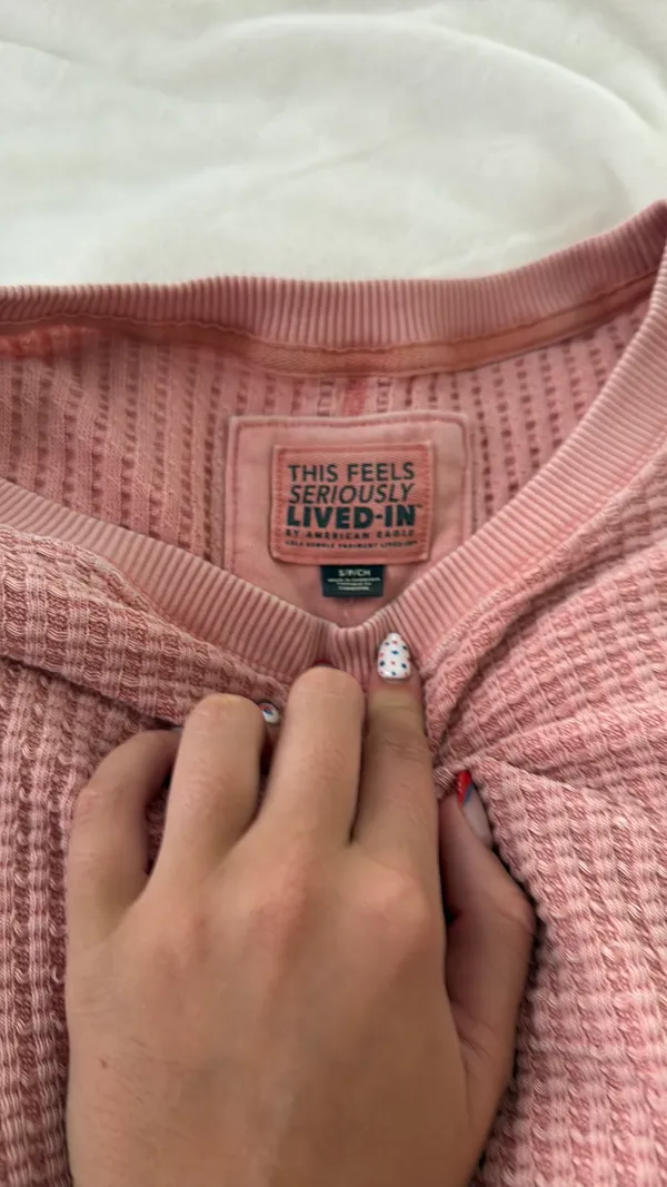 Waffle Aerie Knit Sweater Oversized Crewneck - Image 4