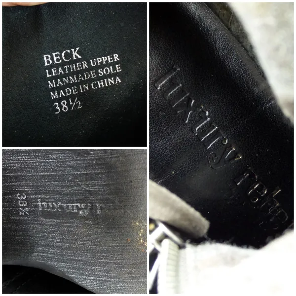 Luxury Rebel Beck Military Boots Women 38.5 8.5US Black Leather Moto Sleaze Rock - Image 14
