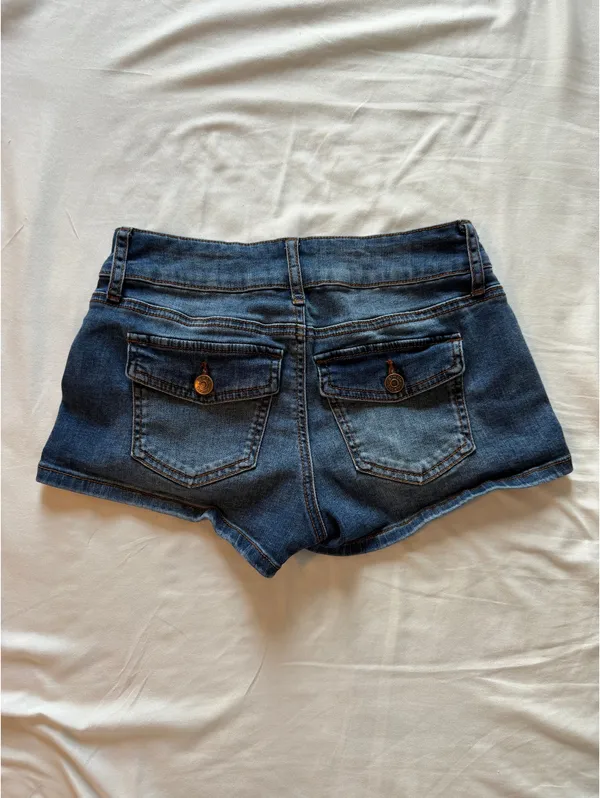 Micro low rise shorts Blue Size 25 - Image 2